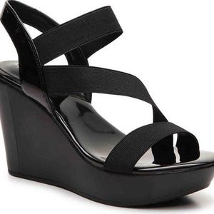 New in box! Charles by Charles David black wedge sandals